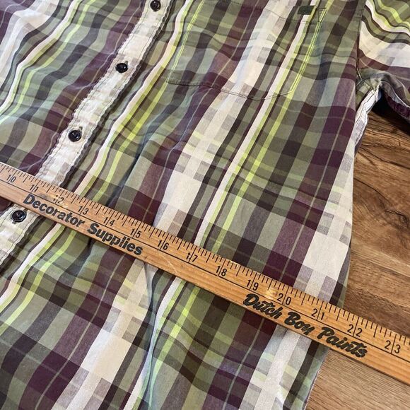 Prana Women's Medium Striped Long Sleeved Button Down Shirt - Picture 5 of 7